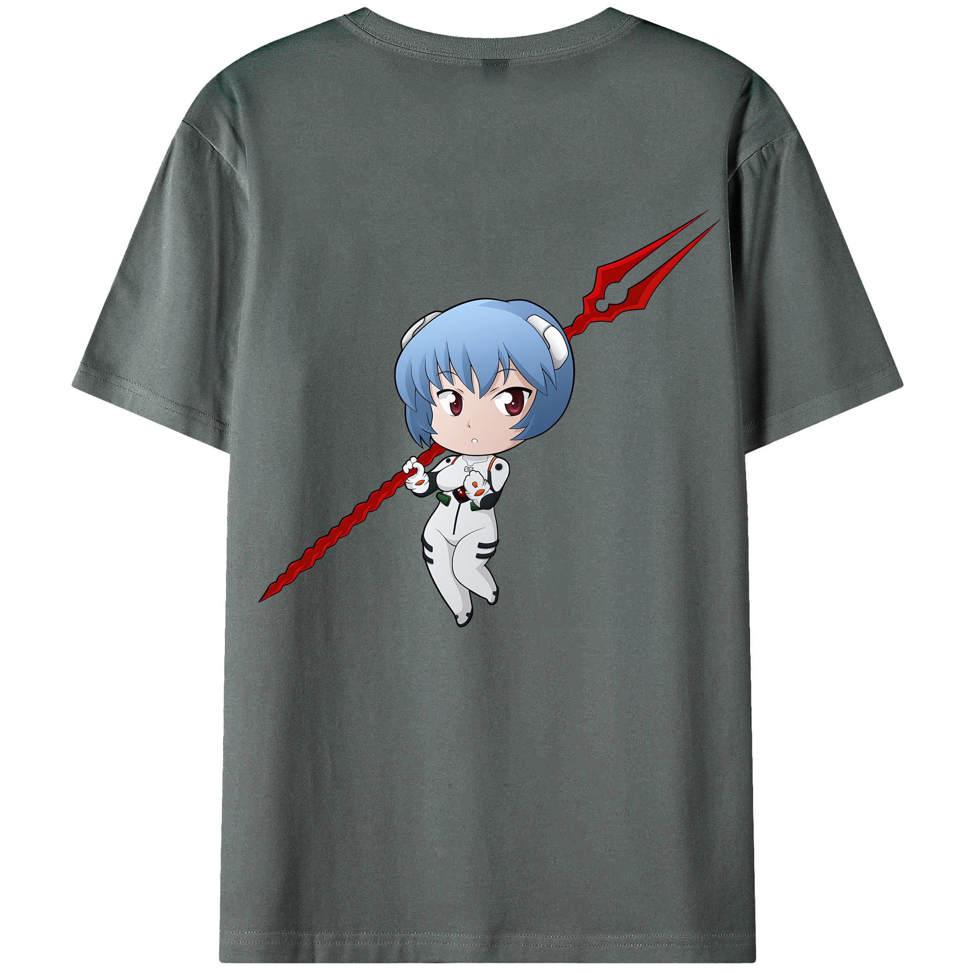 （画像用） EVA 新世紀エヴァンゲリオン 綿100％ メンズ半袖Tシャツ（バックプリント） 通気性
